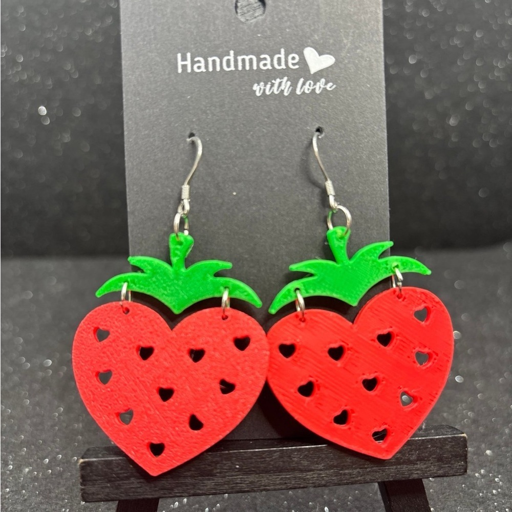Strawberry Heart Earrings